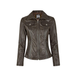 Brown leather jacket 