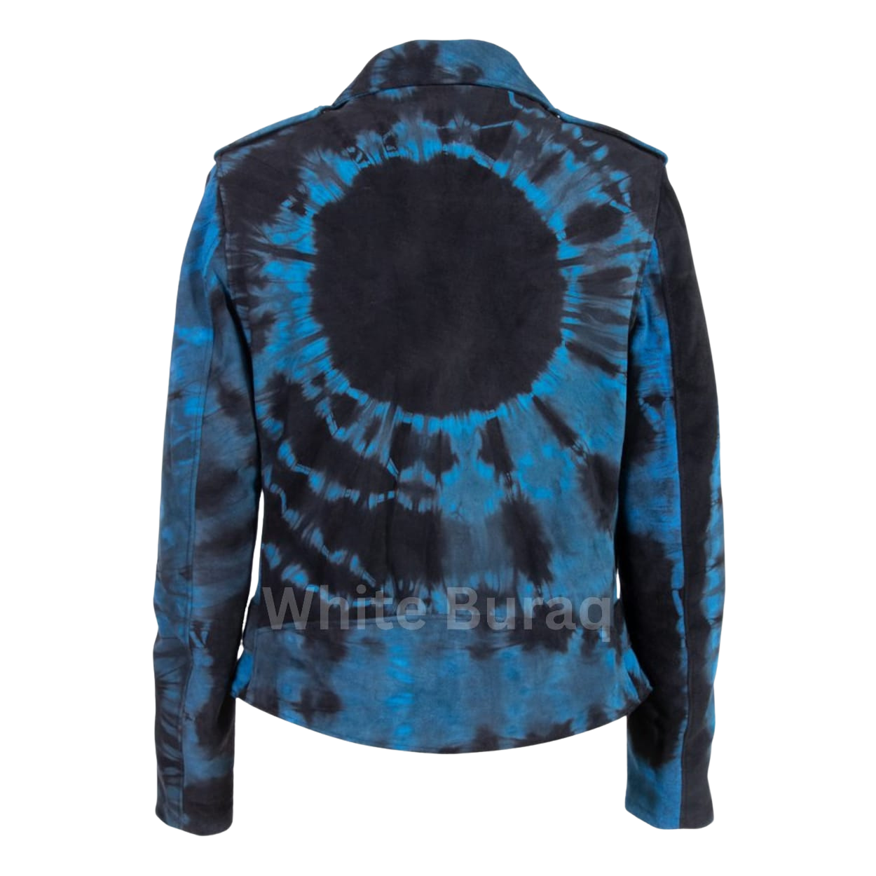 Blue and black tie-dye jacket 