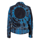 Blue and black tie-dye jacket 