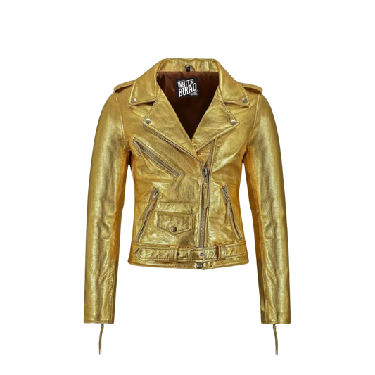 Gold leather jacket 