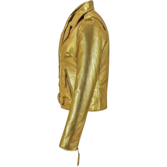 Gold leather jacket 