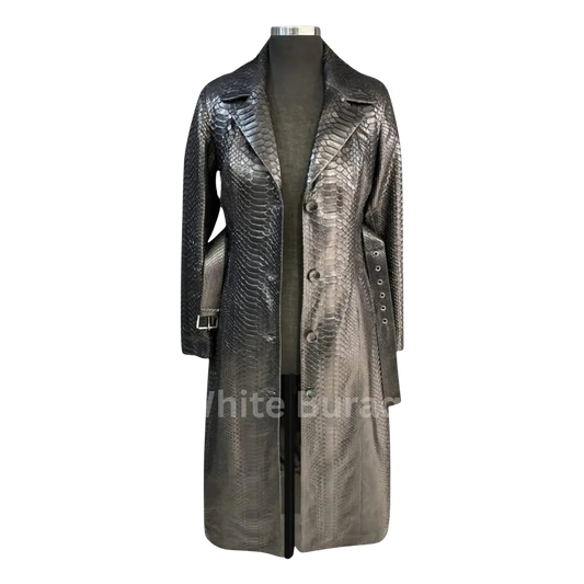 Snakeskin-patterned coat 