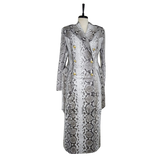 Patterned coat on a mannequin 