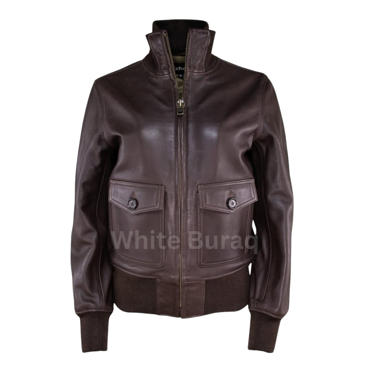 Brown leather jacket