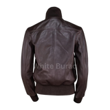 Brown leather jacket 