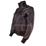 Brown leather jacket 