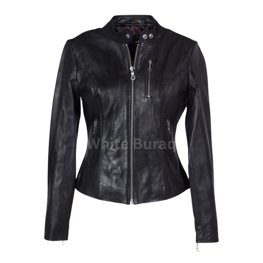 Black leather jacket 