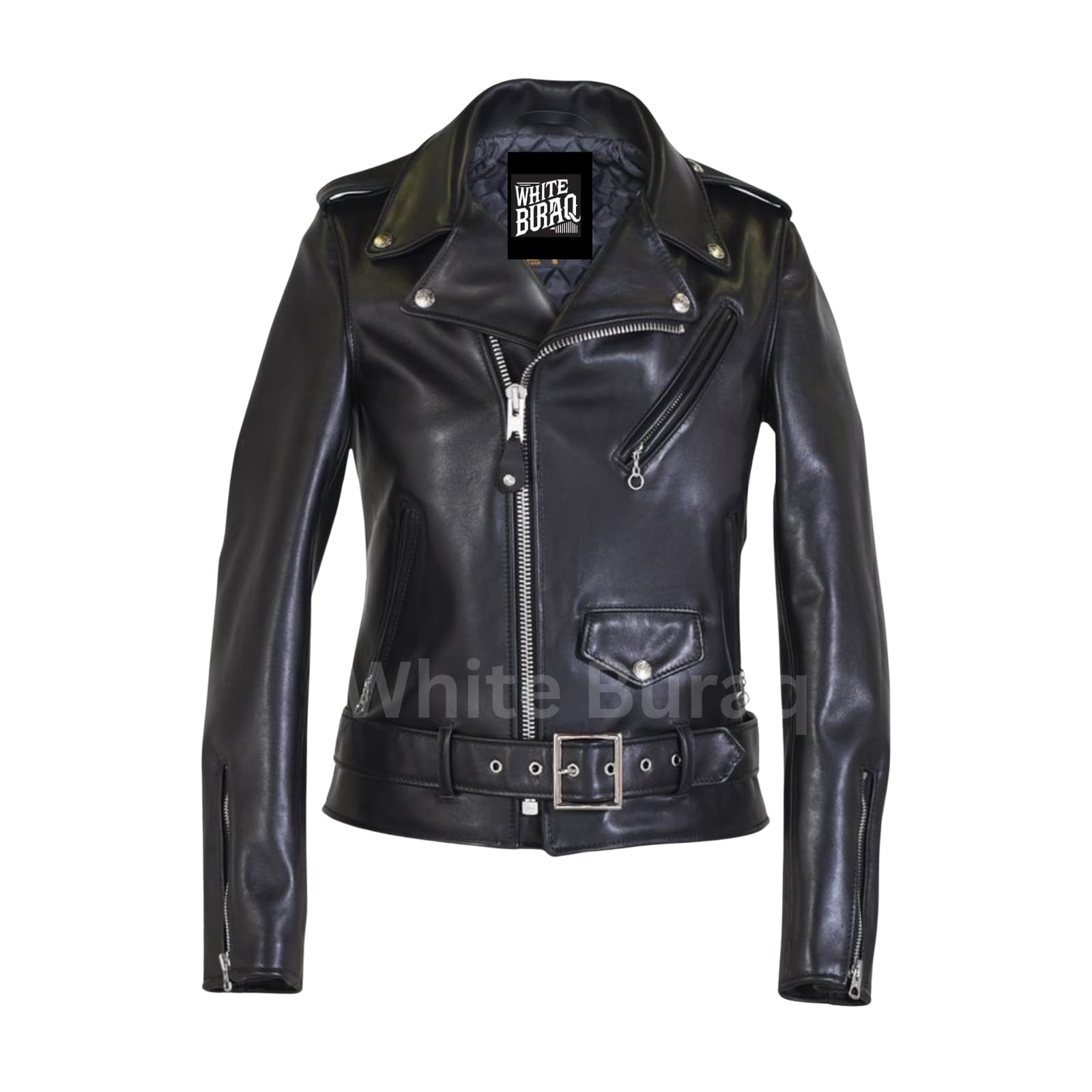 Black leather jacket 