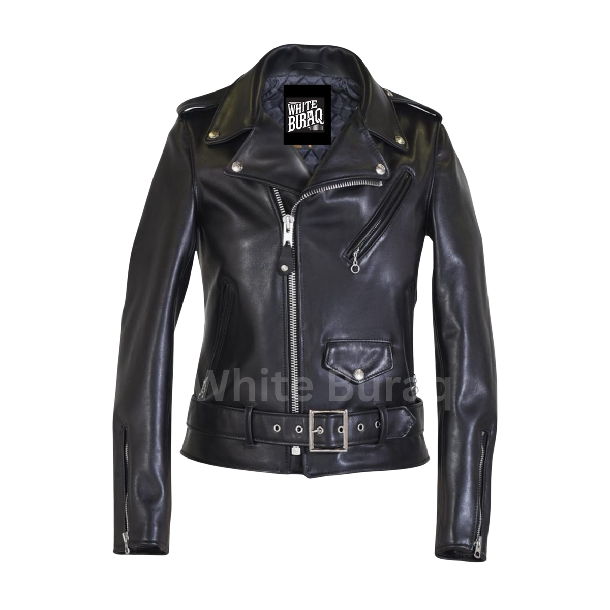 Black leather jacket 