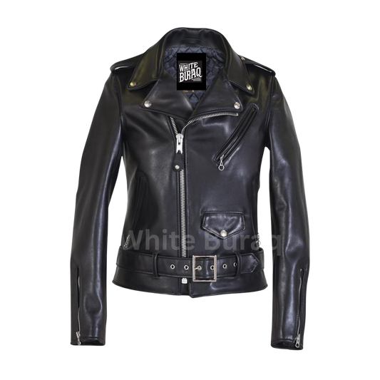 Black leather jacket 