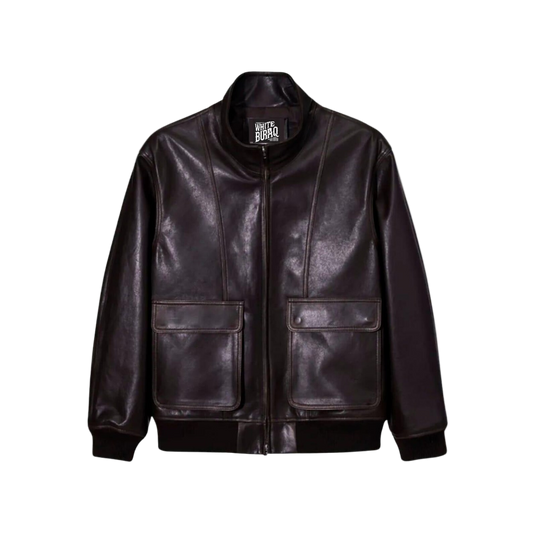 Black leather jacket 