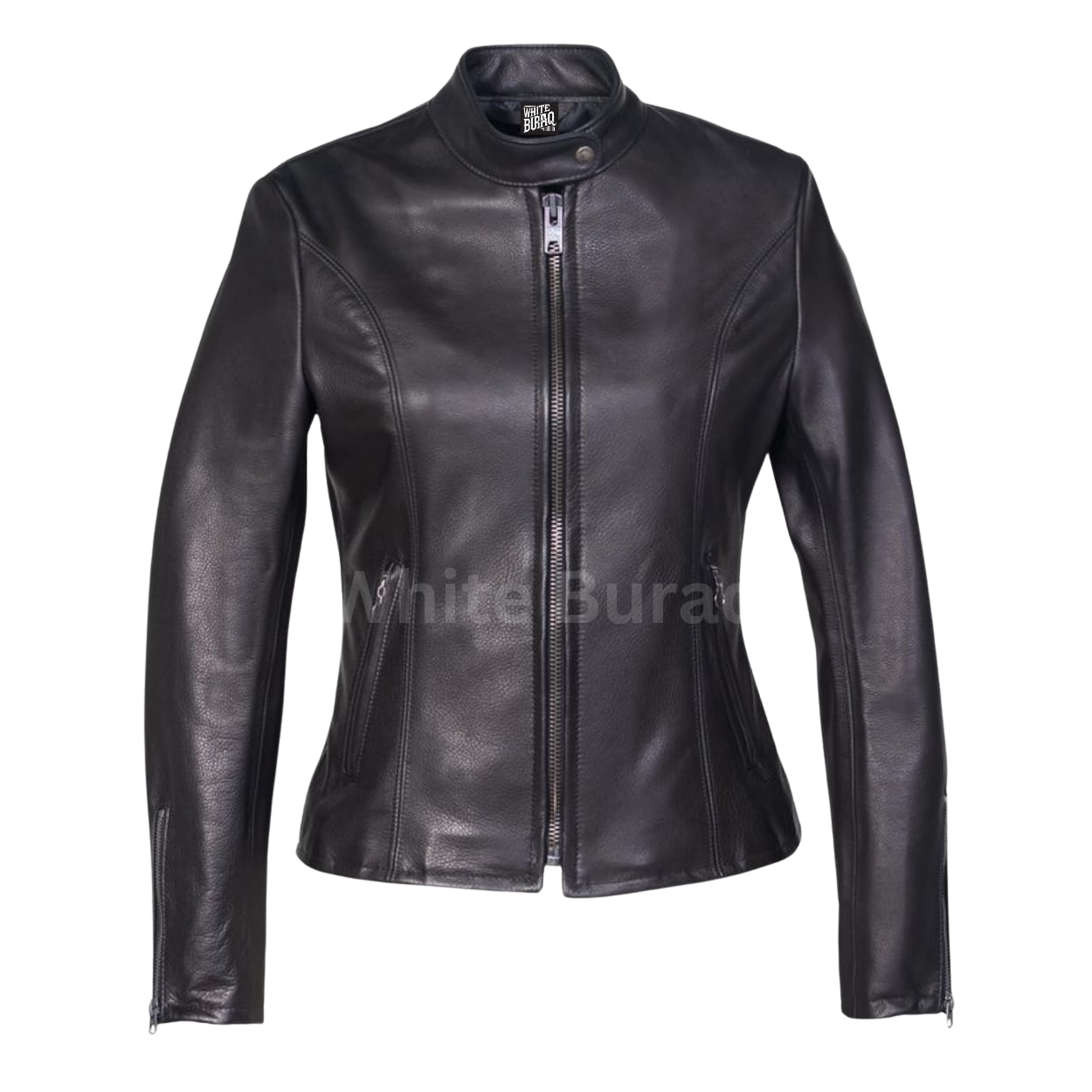 Black leather jacket 