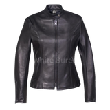 Black leather jacket 