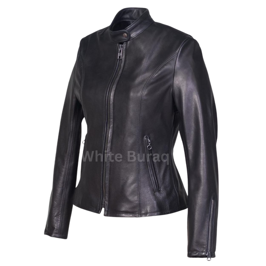 Black leather jacket 