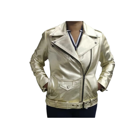 Gold leather jacket 