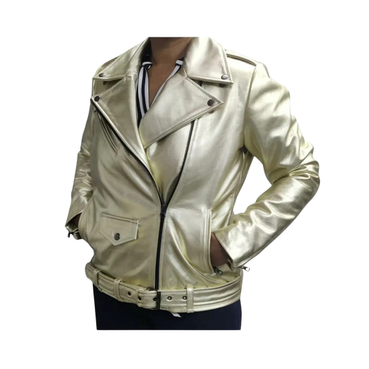Gold leather jacket 