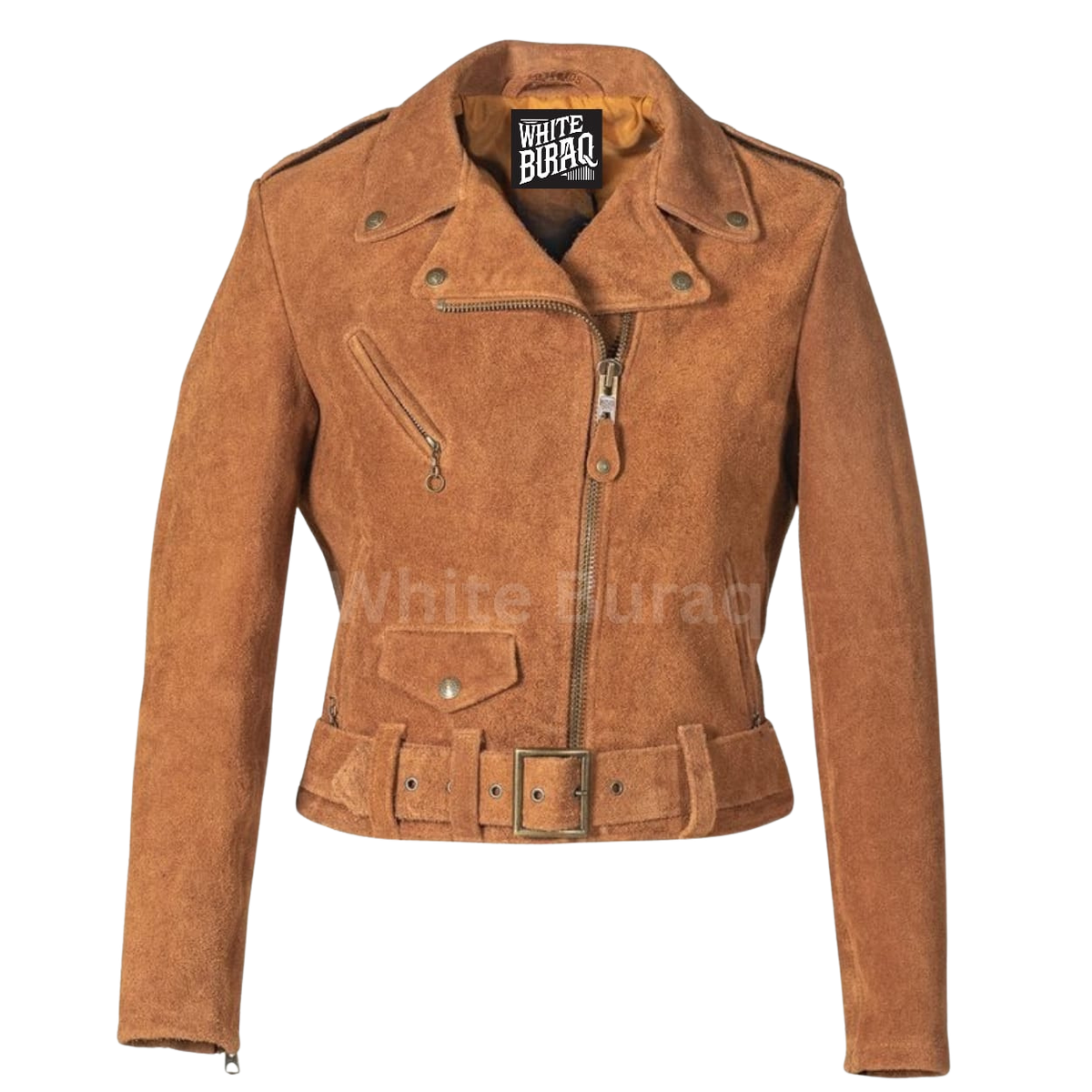 Brown leather jacket 