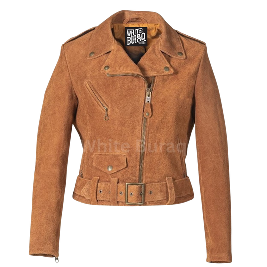 Brown leather jacket 
