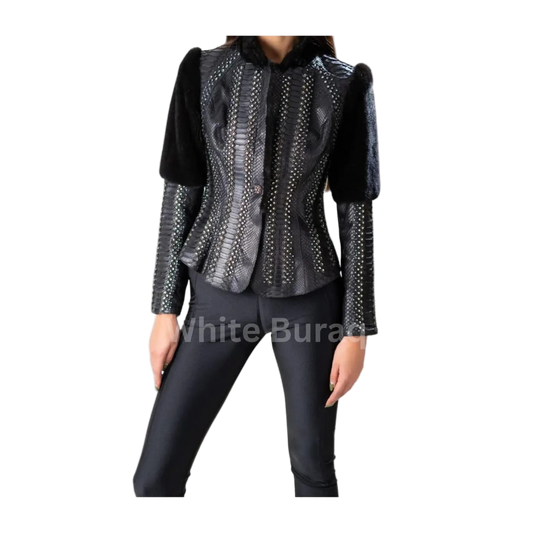 Python Leather Jacket