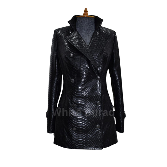 Black textured coat on a m