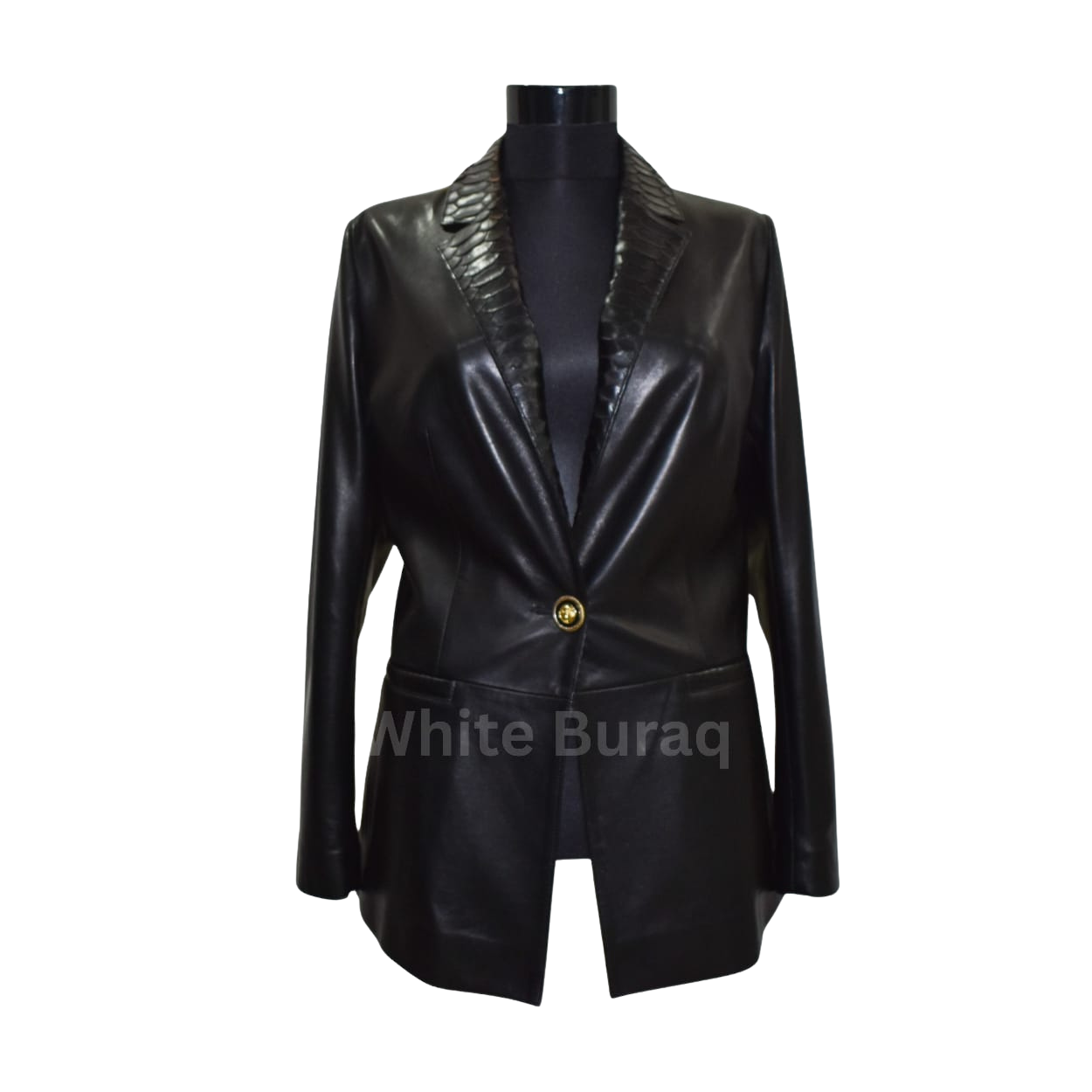 Black leather jacket 