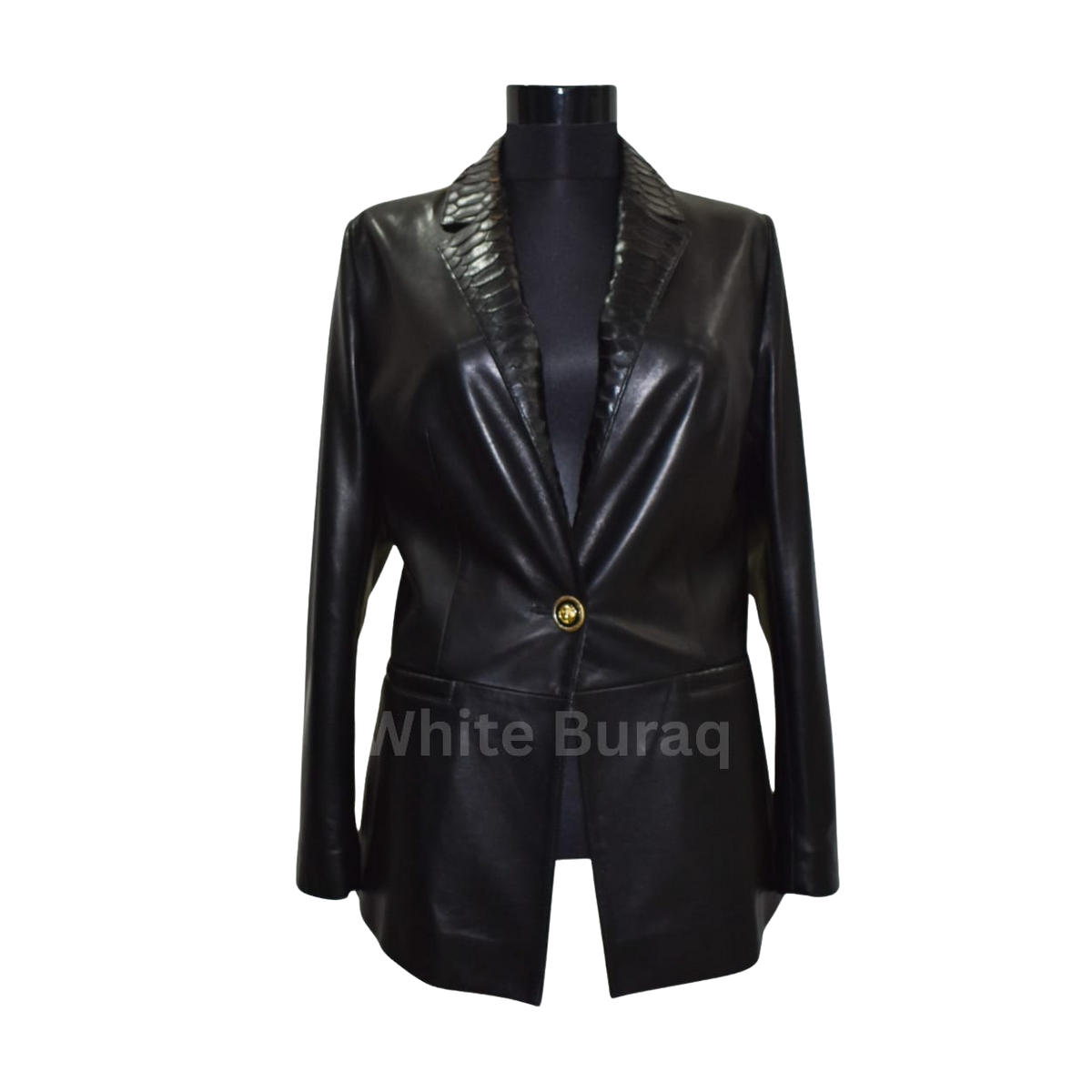 Black leather jacket 