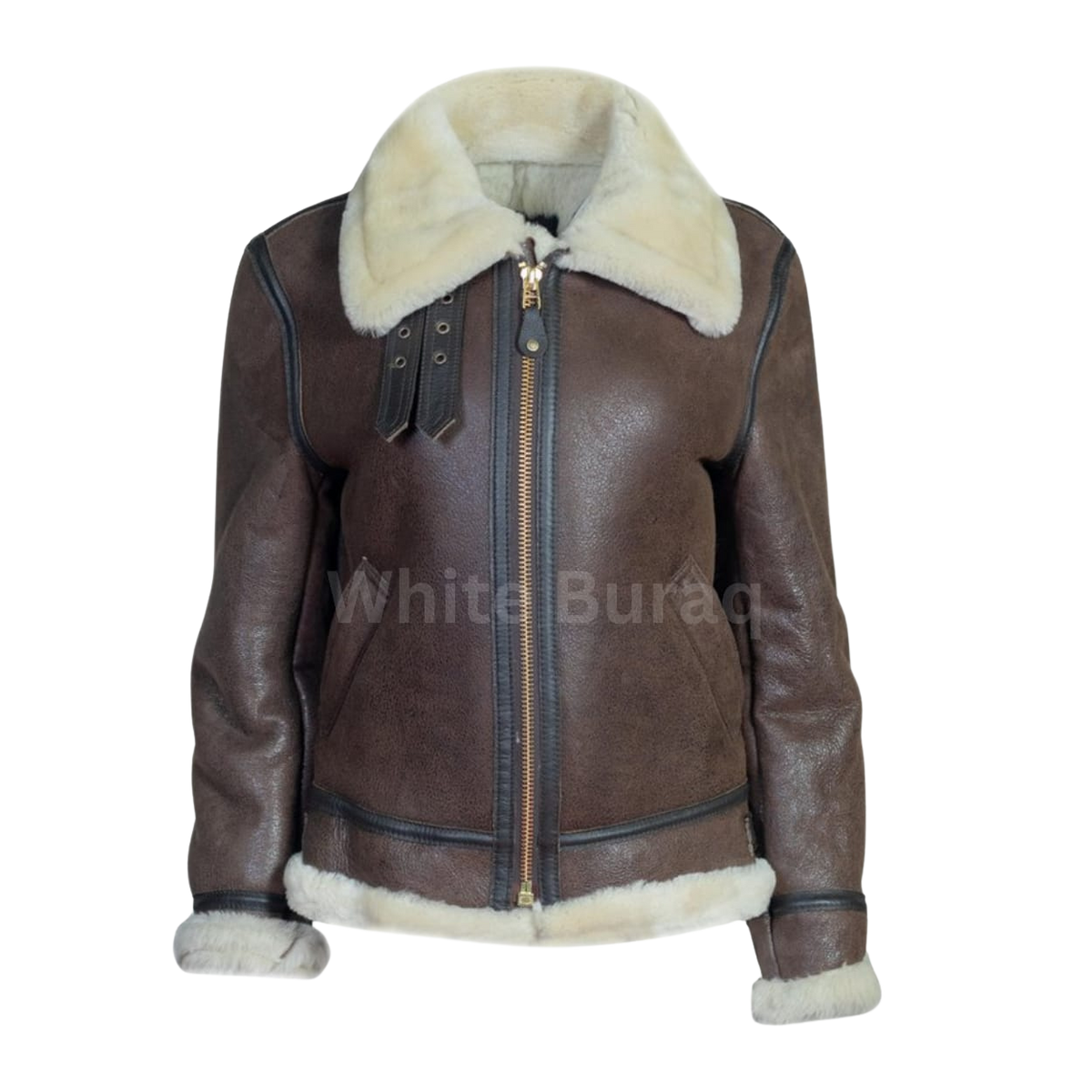 Brown leather jacket 