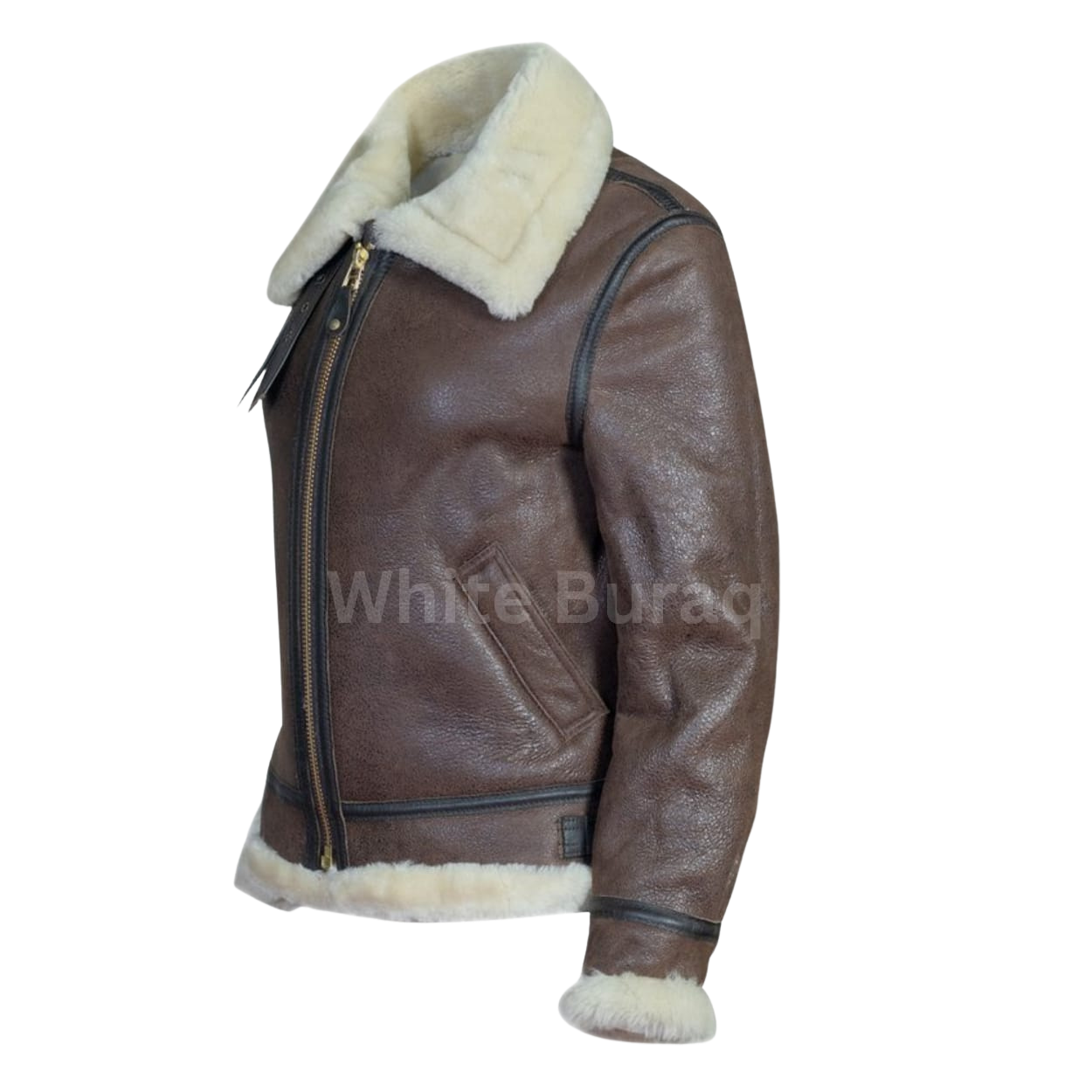 Brown leather jacket 