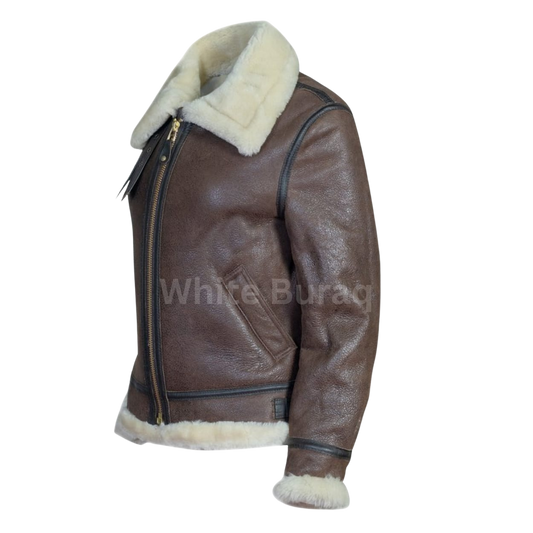 Brown leather jacket 