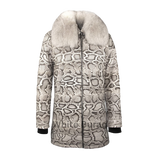 White Python Leather Coat