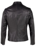 Waxed Pebbled Cowhide Cafe Racer Leather Jacket