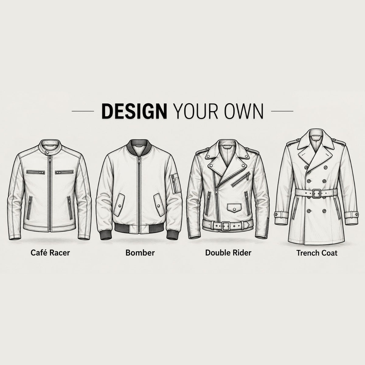 Design your own leather jacket – choose your base style