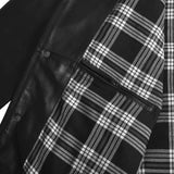Men's Black Cowhide Car Coat with Plaid Lining – plaid lining with inside zip pocket