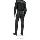 Men's Skinny Lambskin Leather Pants – view 2
