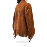 Women's Brown Suede Fringe Western Jacket – view 3