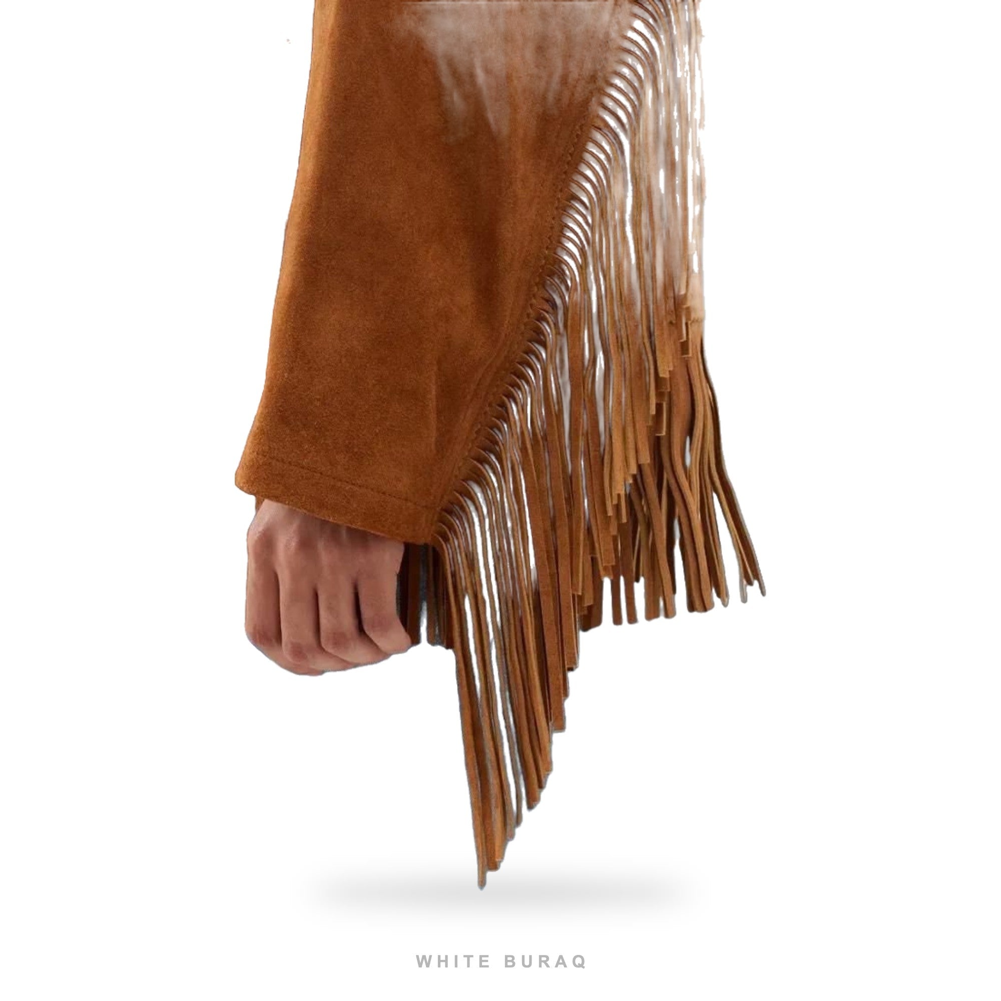 Women's Brown Suede Fringe Western Jacket