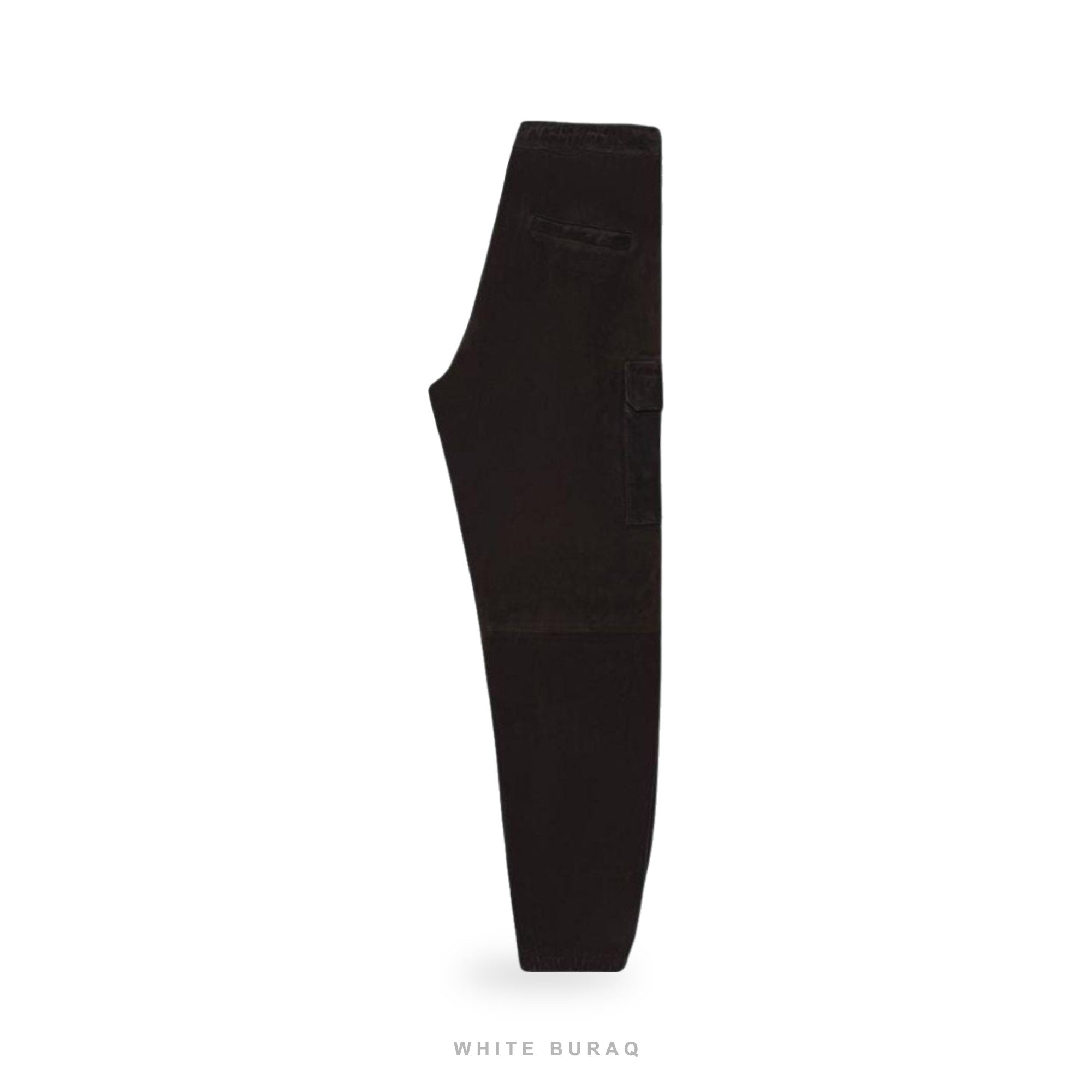 Men's Black Lambskin Suede Cargo Jogger Pants – view 2