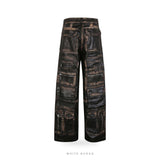 Men's Distressed Lambskin Leather Cargo Pants – view 2