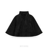 Women's Black Suede High-Neck Cape – view 2