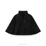 Women's Black Suede High-Neck Cape – view 3