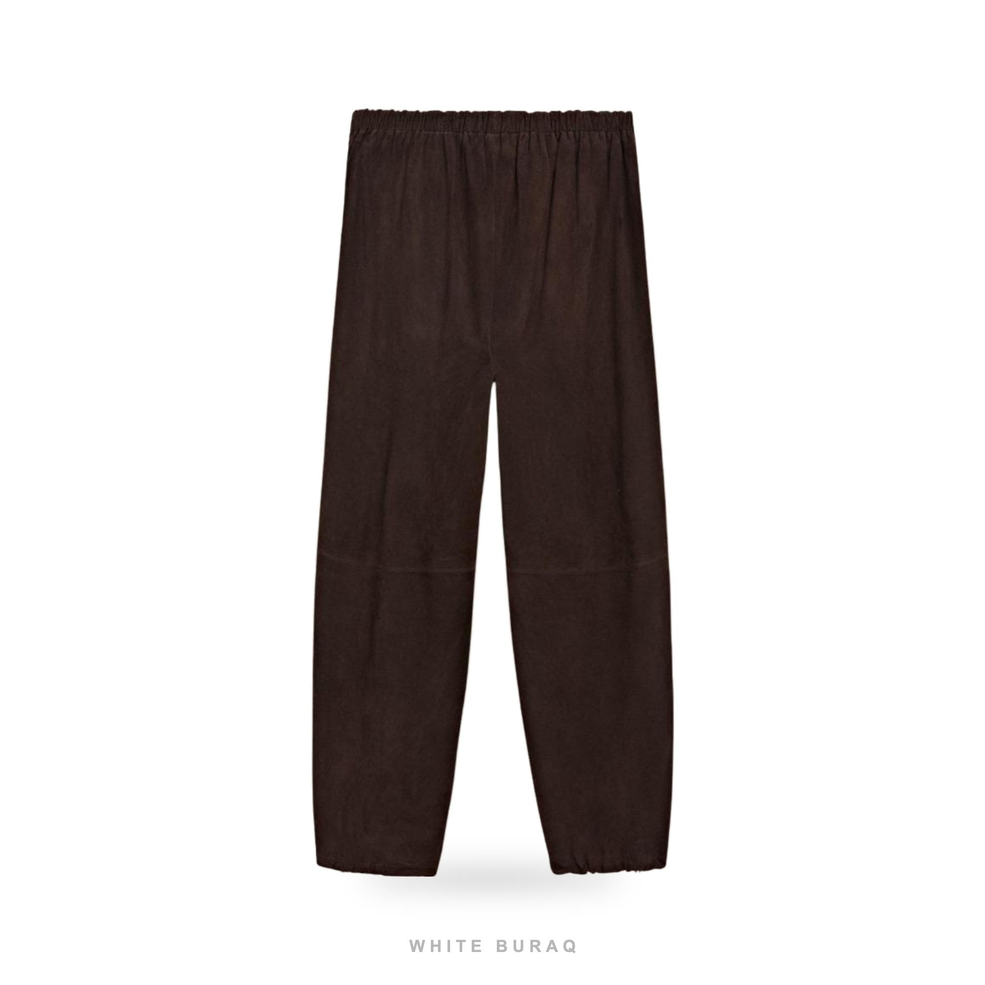 Women's Brown Suede Drawstring Trousers – view 2