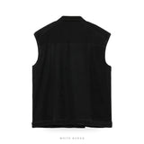 Women's Black Suede Biker Vest – view 2