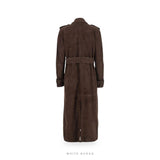 Women's Auburn Sheepskin Suede Storm-Flap Trench – view 2