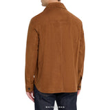 Men's Brown Suede Shirt-Collar Jacket – view 2