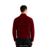 Men's Red Suede Raglan Zip Jacket – view 2