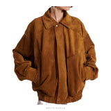 Women's Brown Suede Oversized Jacket – view 2