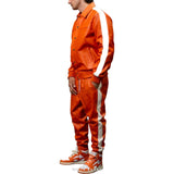Men's Orange Leather Varsity Tracksuit Set – view 2