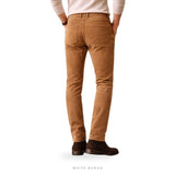 Men's Tan Suede Slim-Fit Trousers – view 2