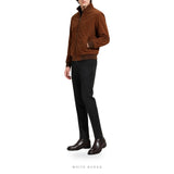 Men's Rust Suede Stand-Collar Bomber – view 2