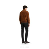 Men's Rust Suede Stand-Collar Bomber – view 3